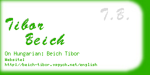 tibor beich business card